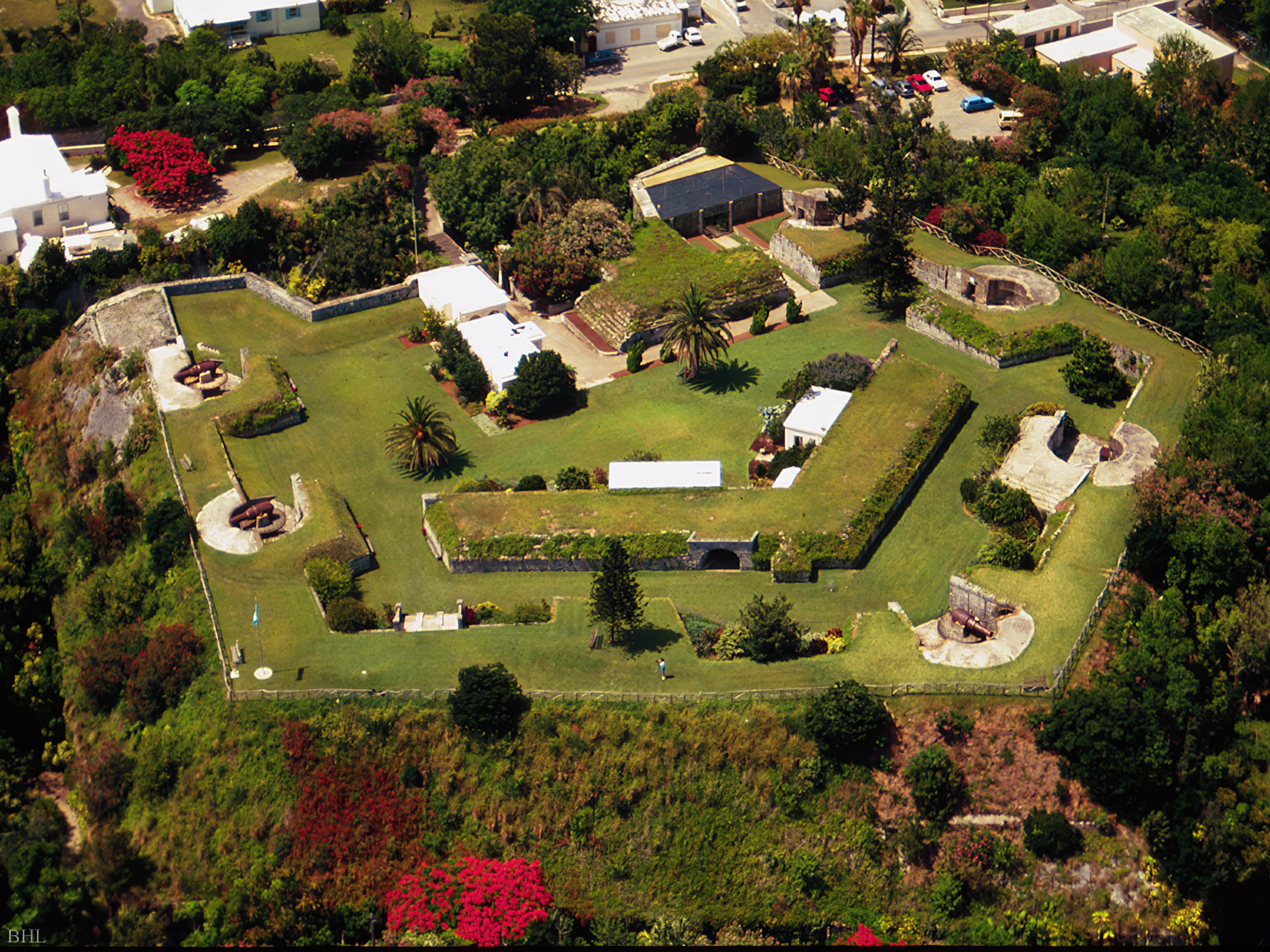Fort Hamilton, in the outskirts of the City of Hamilton, Pembroke Parish, Bermuda